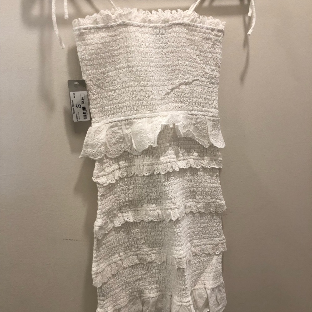 Lizard Thicket White Smocked Dress